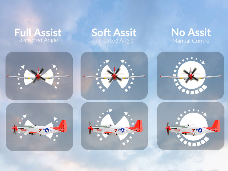 VOLANTEXRC Mustang P51 Rouge (RTF) 4CH 400mm Pour Débutant (15.7'') 76105