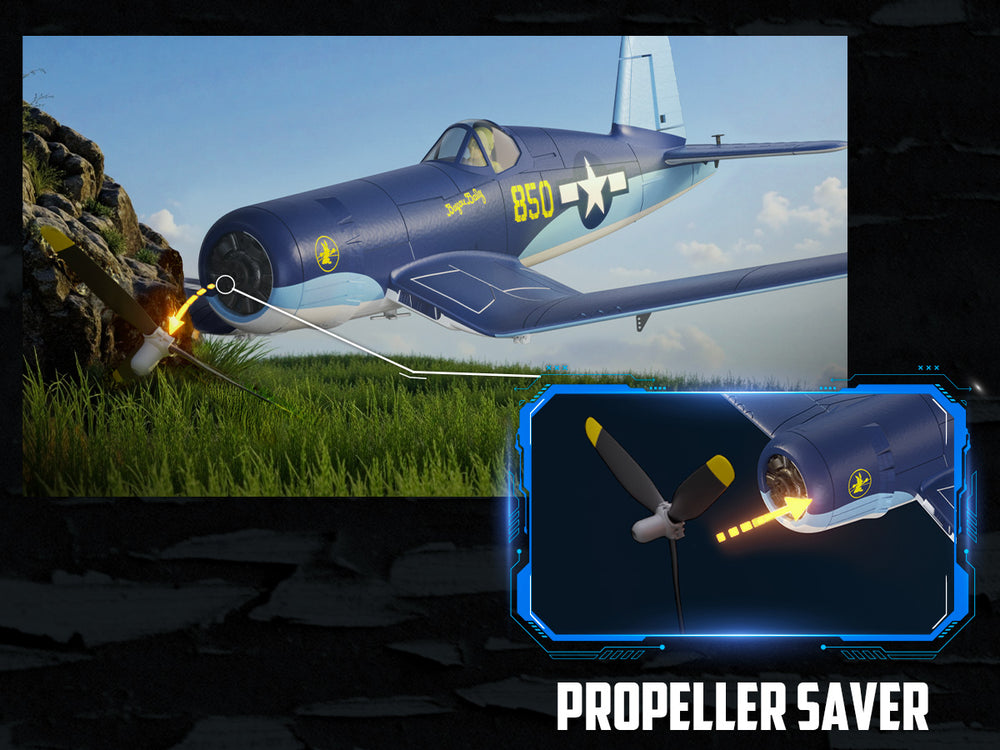 VOLANTEXRC Avion RC sans balais Corsair F4U - 500mm RTF