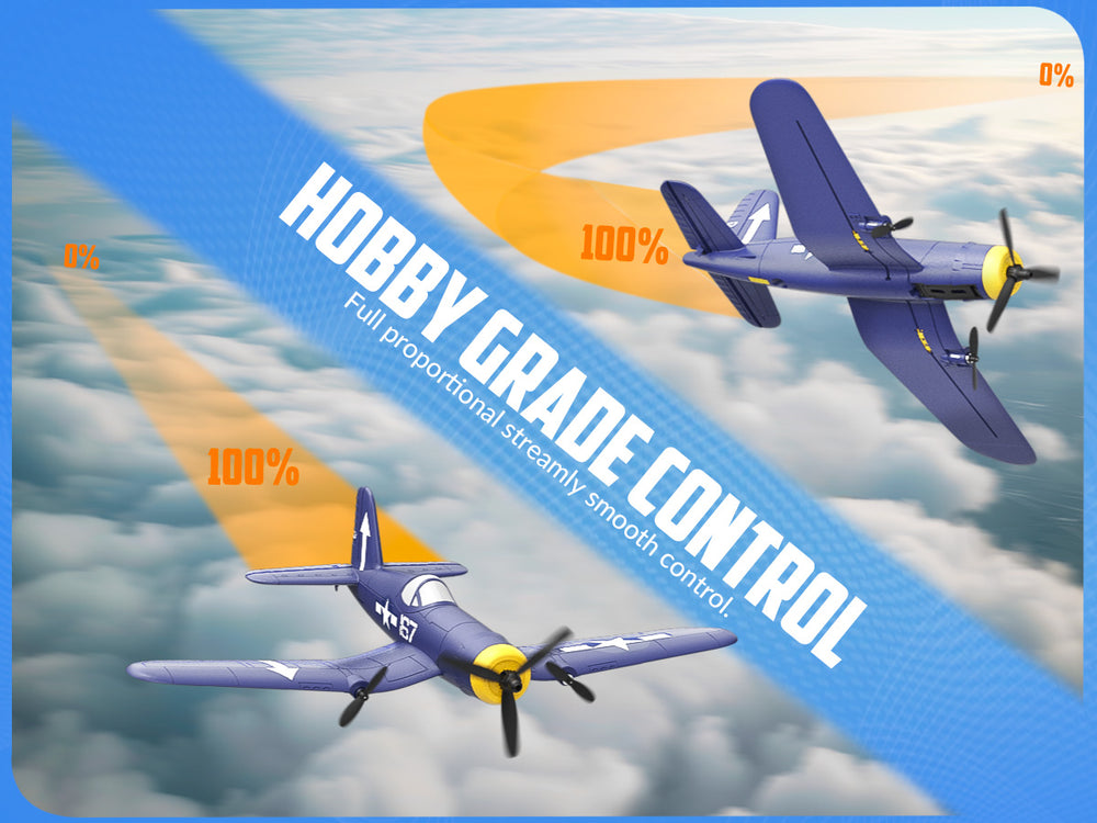 VOLANTEXRC F4U Corsair RC Plane RTF - 400mm Beginner Warbird