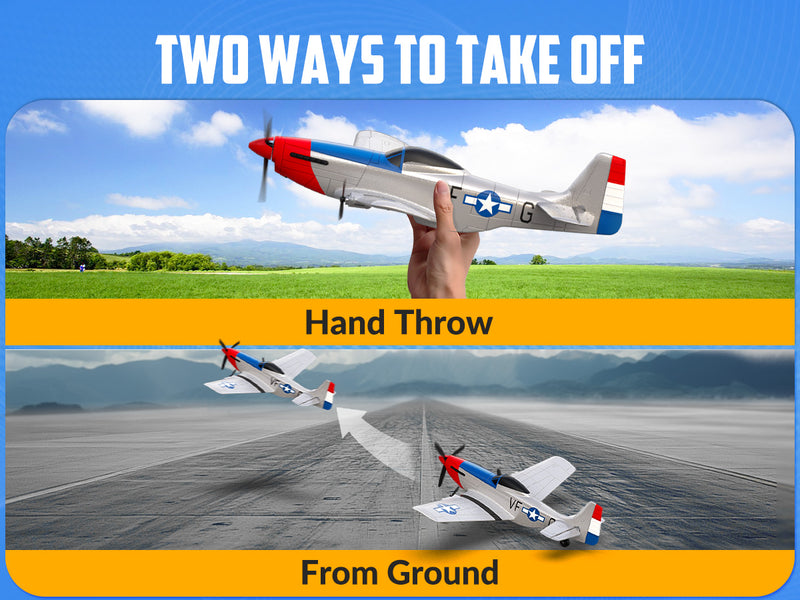 VOLANTEXRC P51 (RTF) 3CH 400mm for beginners (15.7'') 76207