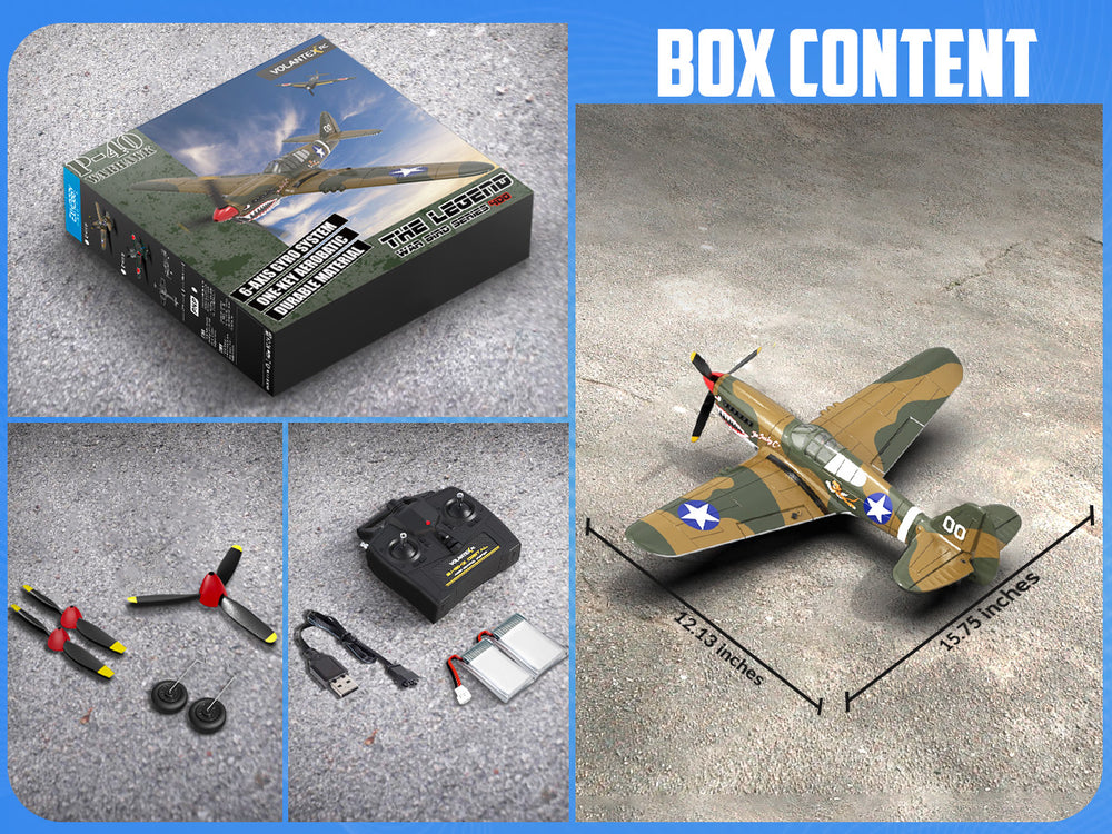 VOLANTEXRC Warhawk P40 (RTF) 4CH 400mm Pour débutants (15,7'') 76113