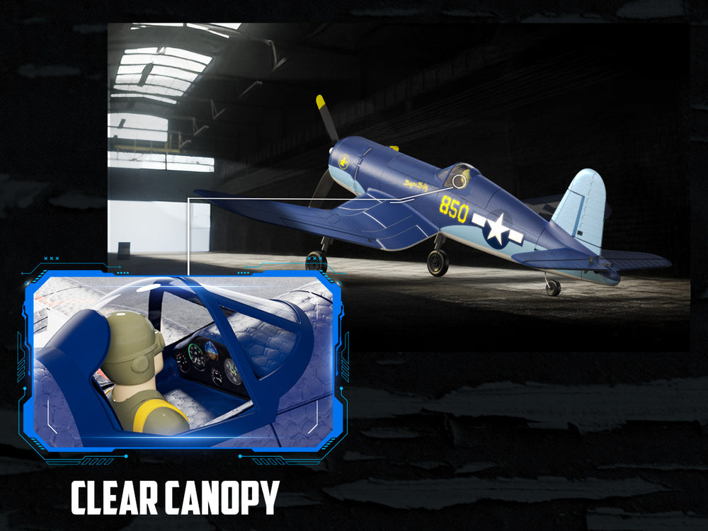 VOLANTEXRC Avion RC sans balais Corsair F4U - 500mm RTF