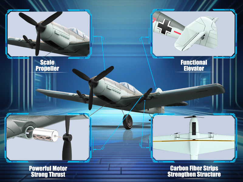 VOLANTEXRC BF109 (RTF) 3CH 400mm for beginners (15.7'') 76206