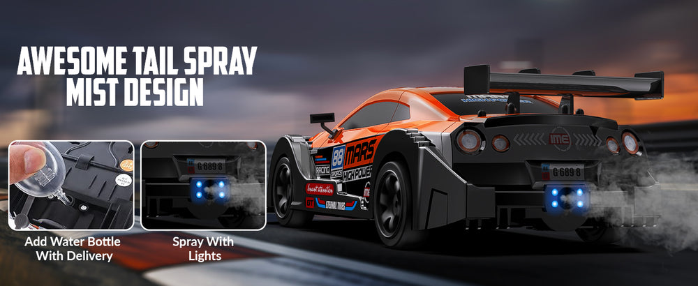 RACENT 1:16 RC Drift Car 4WD 18 KM/H, 2 Batteries, Modèle Sport Jouets Véhicule pour Enfants, Garçons, Adultes