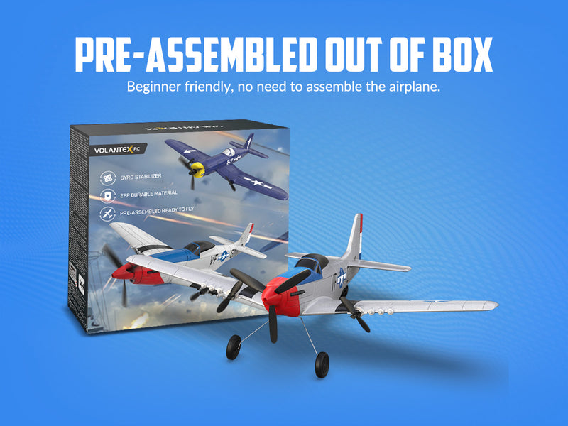 VOLANTEXRC P51 (RTF) 3CH 400mm for beginners (15.7'') 76207