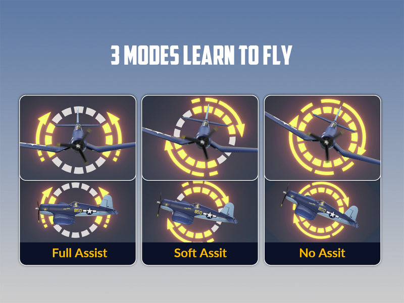 VOLANTEXRC 500MM Corsair F4U Brushless with update motor 76803