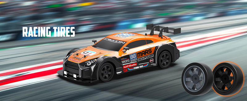 RACENT 1:16 RC Drift Car 4WD 18 KM/H, 2 Batteries, Modèle Sport Jouets Véhicule pour Enfants, Garçons, Adultes