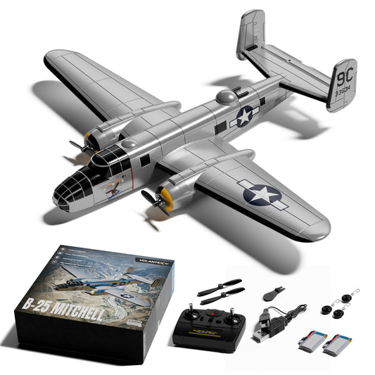 VOLANTEXRC B25 Mitchell RC Plane (RTF) 3CH 400mm for Beginners