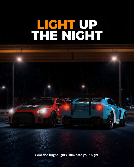 RACENT 1:20 RC Drift Car 4WD, 2 Batteries, Dual Motor RED