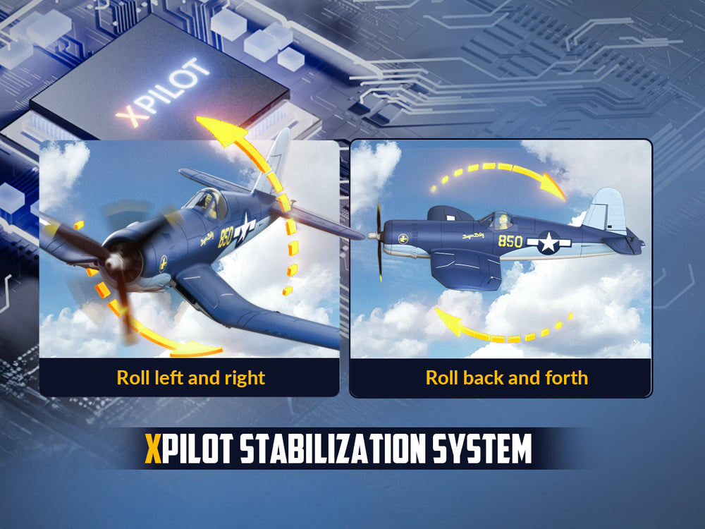 VOLANTEXRC Avion RC sans balais Corsair F4U - 500mm RTF