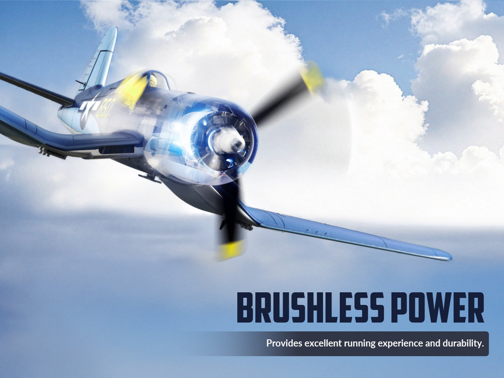VOLANTEXRC Avion RC sans balais Corsair F4U - 500mm RTF