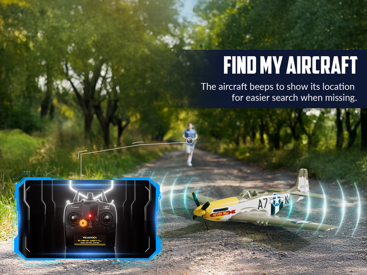 VOLANTEXRC 500MM Mustang P51 Brushless with Gyro Stabilizer 76802