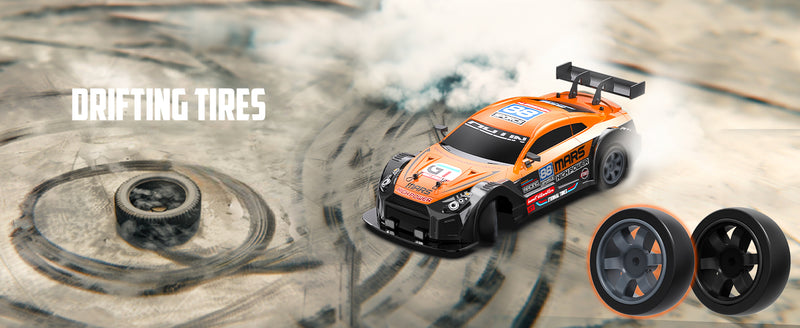 RACENT 1:16 RC Drift Car 4WD 18 KM/H, 2 Batteries, Modèle Sport Jouets Véhicule pour Enfants, Garçons, Adultes