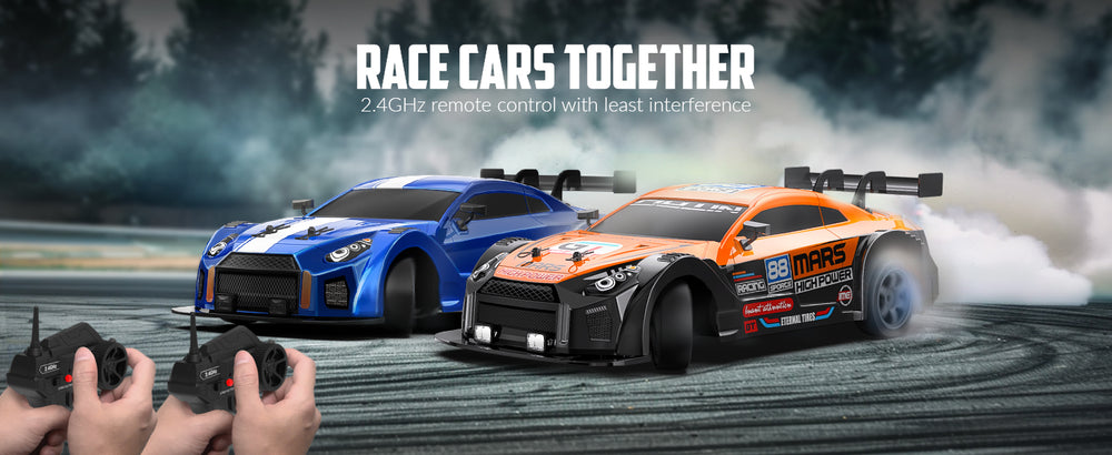 RACENT 1:16 RC Drift Car 4WD 18 KM/H, 2 Batteries, Modèle Sport Jouets Véhicule pour Enfants, Garçons, Adultes