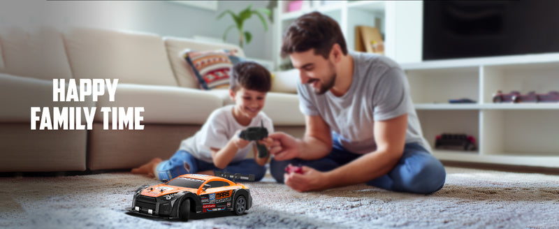 RACENT 1:16 RC Drift Car 4WD 18 KM/H, 2 Batteries, Modèle Sport Jouets Véhicule pour Enfants, Garçons, Adultes