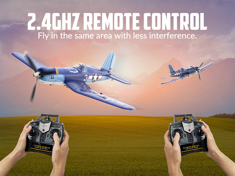 VOLANTEXRC Corsair F4U V2 (RTF) 4CH 400mm avec une clé de voltige (15.7'') 76108