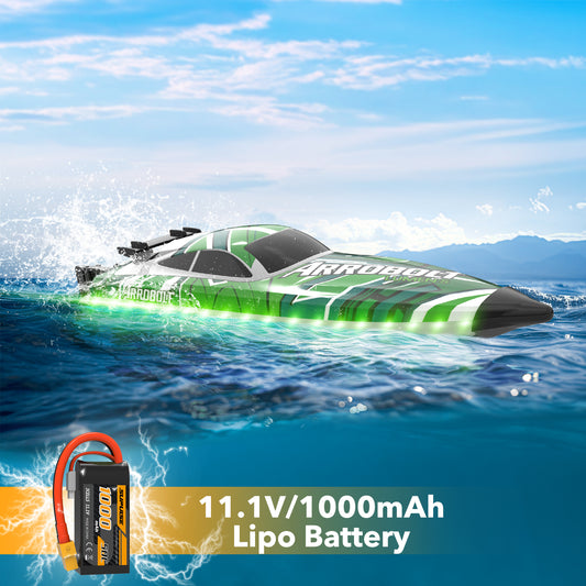 VOLANTEXRC Arrobolt Lumen S sans balais 35+MPH bateau entièrement proportionnel VERT (79706)