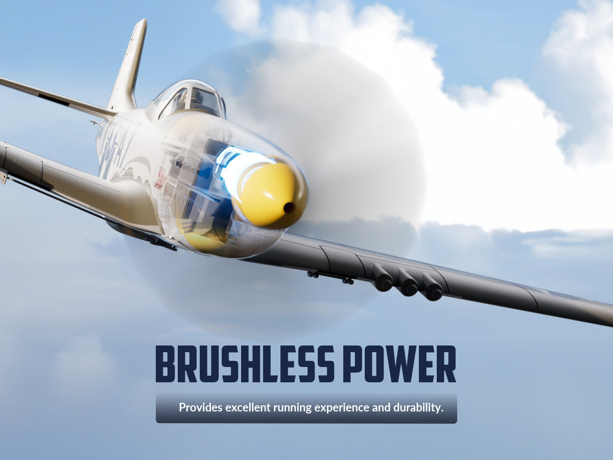 VOLANTEXRC 500MM Mustang P51 Brushless with Gyro Stabilizer 76802