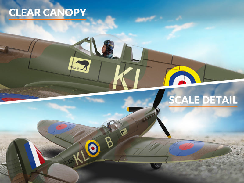 VOLANTEXRC Spitfire (RTF) 4CH 400mm pour débutants (15.7'') 76112