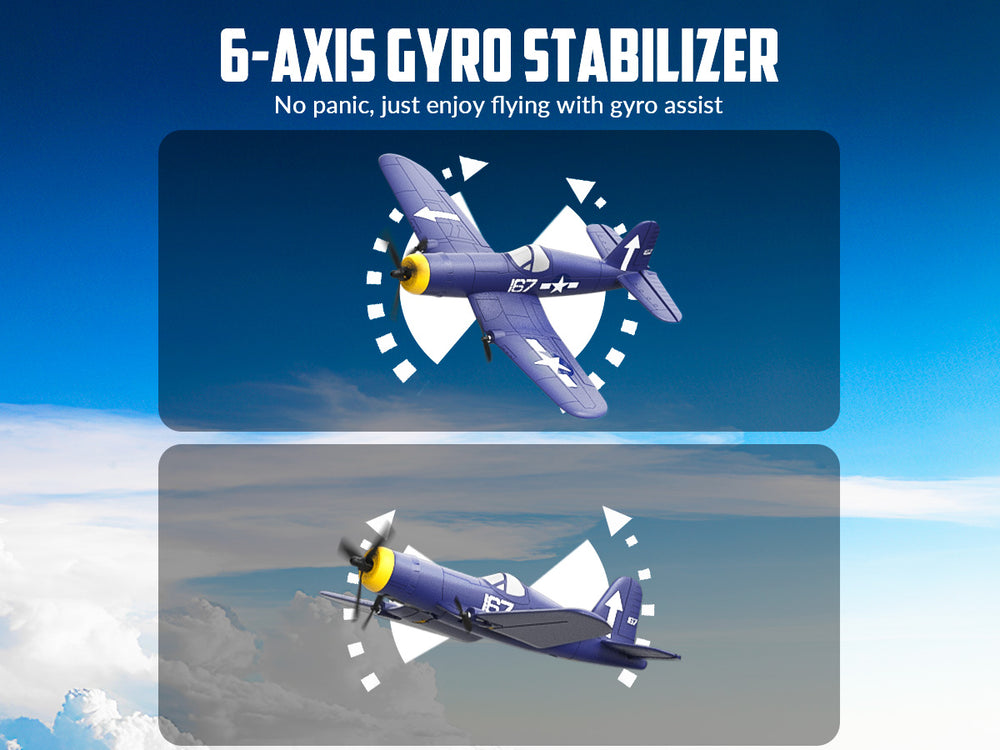 VOLANTEXRC F4U Corsair RC Plane RTF - 400mm Beginner Warbird