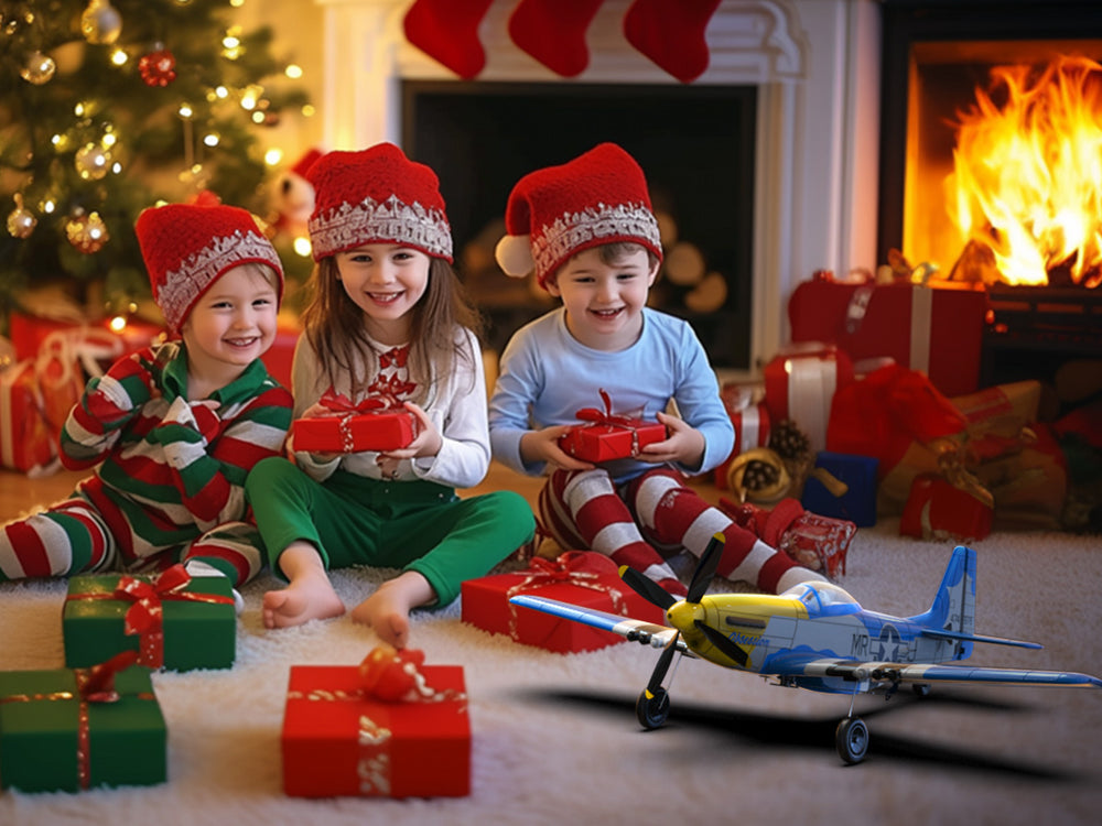 VOLANTEXRC Mustang P51 (RTF) 4CH 400mm with Gyro (15.7'') 76105