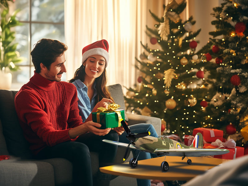 VOLANTEXRC P51D Mustang 4Ch Avions RC débutants avec stabilisateur Xpilot One-key Aerobatic (761-5) RTF