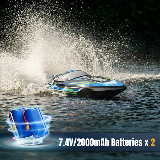 VOLANTEXRC Green SR40 Bateau RC sans balais 30+MPH (79705)
