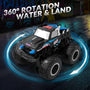 STEMTRON Amphibious Remote Control Car 1:20 All Terrain Off-Road Waterproof RC Monster Truck(Blue）