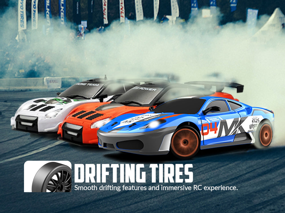 RACENT Drift King : 1:24 4WD RC, 10MPH, lumières LED