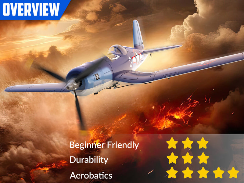 VOLANTEXRC Corsair F4U V2 (RTF) 4CH 400mm avec une clé de voltige (15.7'') 76108