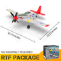 VOLANTEXRC P51D Mustang 4Ch Avions RC débutants avec stabilisateur Xpilot One-key Aerobatic (761-5) RTF