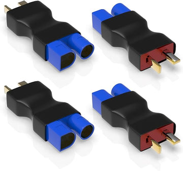 4pc T Plug Male to EC3 Female Adapter for RC Lipo Battery-EXHOBBY LIMITED.