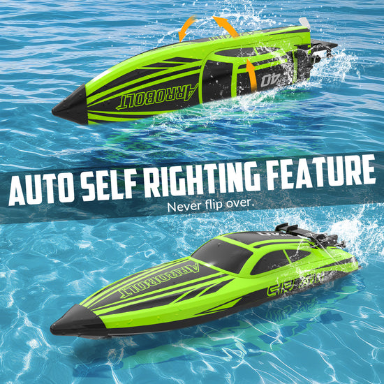 VOLANTEXRC Green SR40 Brushless 30+MPH RC Boat (79705)-EXHOBBY LIMITED.