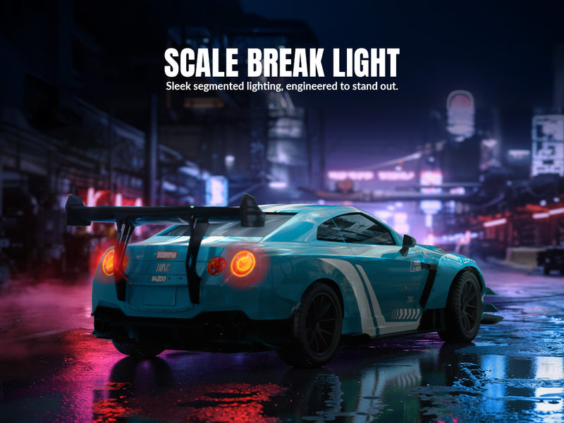 Race 1:20 RC Drift Car 4wd, lumière LED, 2 batteries bleues