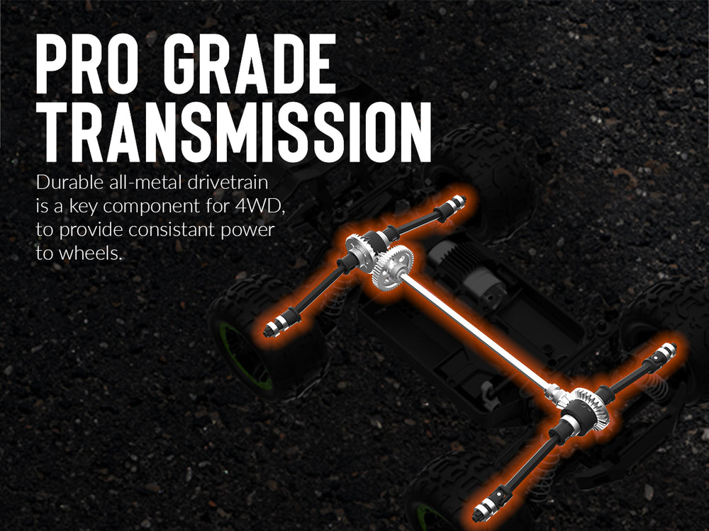 Racent Voiture télécommandée 4WD Off-Road RC Monster Truck Échelle 1:16 30MPH Haute Vitesse Véhicule RC Tout Terrain pour Enfants ou Adultes (785-5) (Rouge)