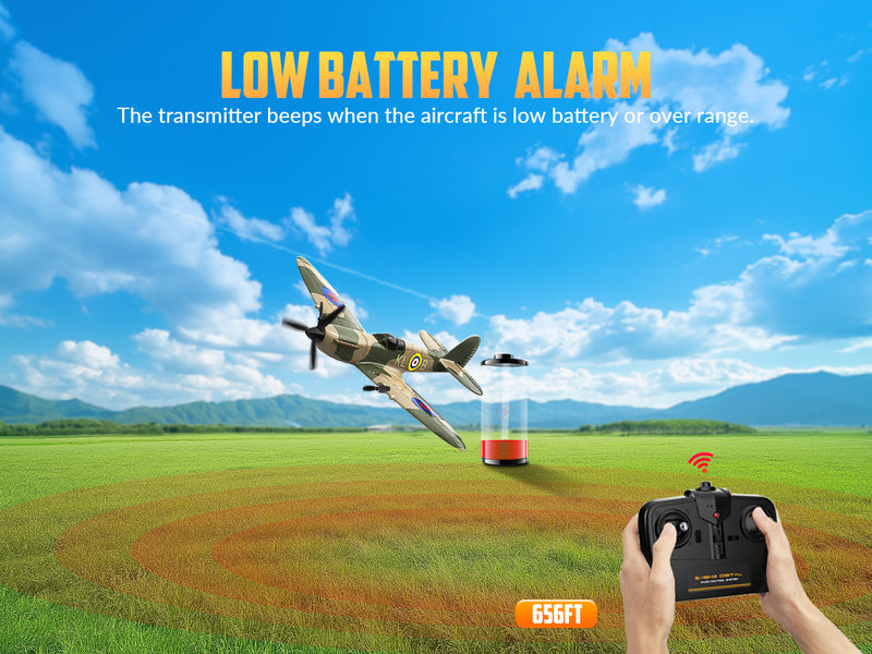 VOLANTEXRC Spitfire (RTF) 3CH 400mm avec Gyroscope (15.7'') 76205