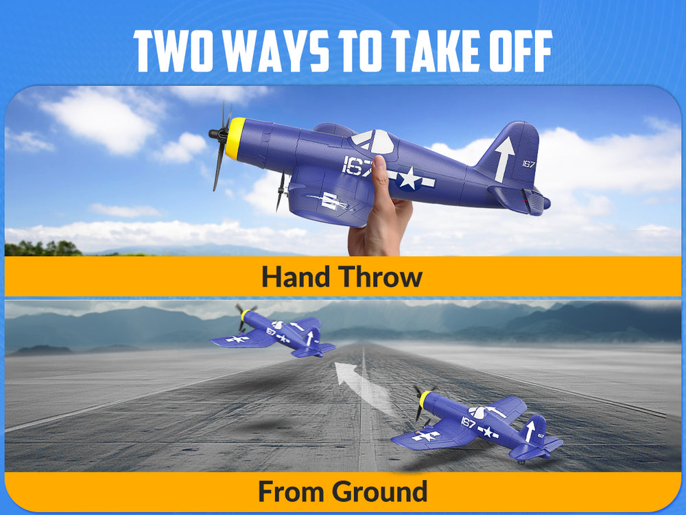 VOLANTEXRC F4U Corsair RC Plane RTF - 400mm Beginner Warbird