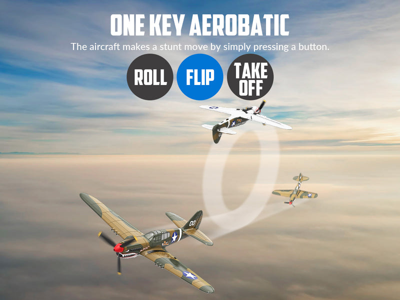 VOLANTEXRC Warhawk P40 (RTF) 4CH 400mm For Beginner (15.7'') 76113