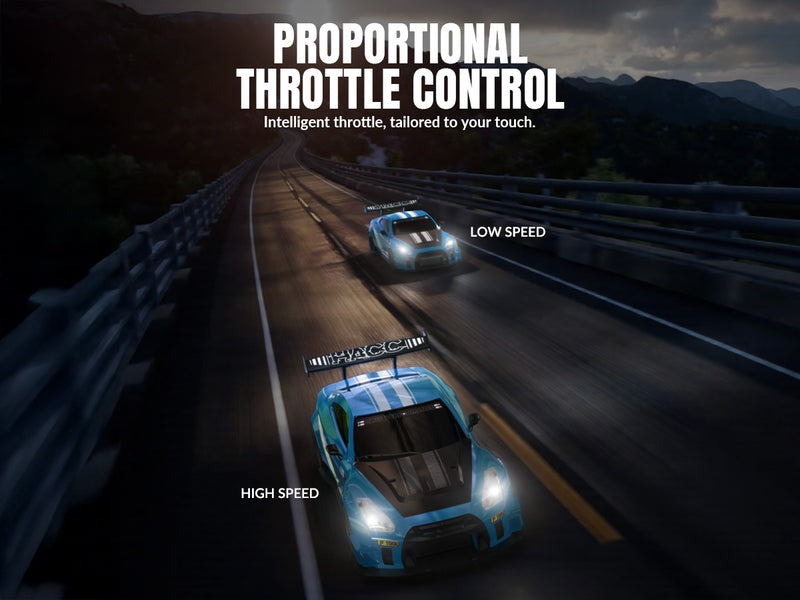 Race 1:20 RC Drift Car 4wd, lumière LED, 2 batteries bleues