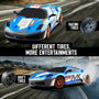 RACENT Speedster: 1:24 RC Car, 10MPH, LED, Drift Wheels