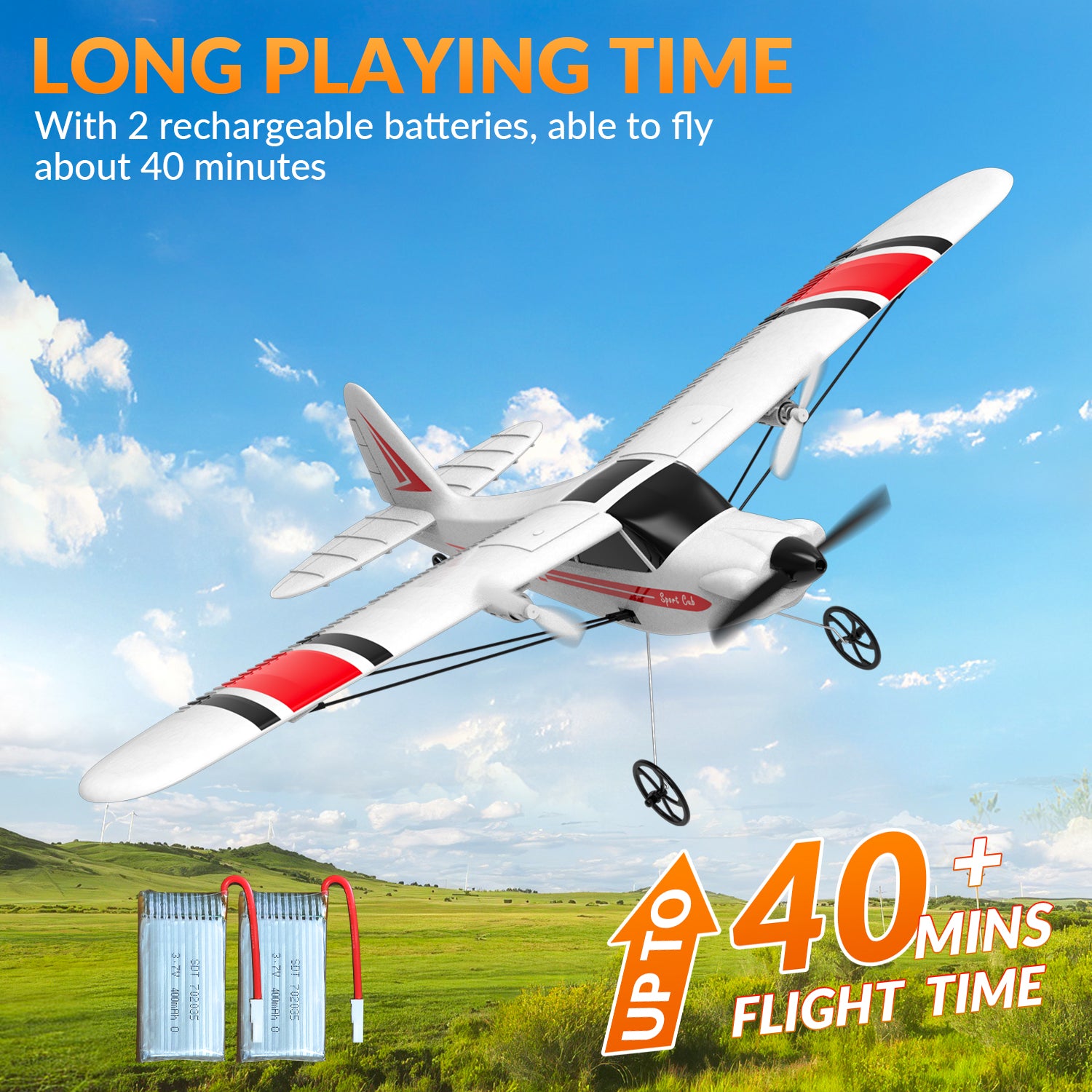 VOLANTEXRC Sport Cub RC Plane for Beginners Gyro 2CH Remote Control Airplane-EXHOBBY LIMITED.