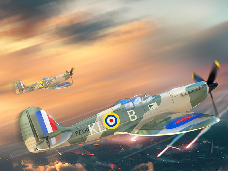 VOLANTEXRC P51D Mustang 4Ch Avions RC débutants avec stabilisateur Xpilot One-key Aerobatic (761-5) RTF