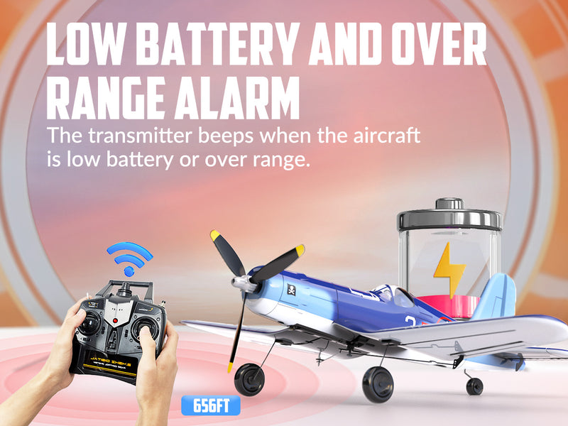 VOLANTEXRC Corsair F4U V2 (RTF) 4CH 400mm avec une clé de voltige (15.7'') 76108