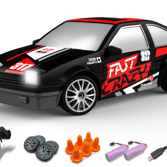 RACENT Drift Master: 1:24 Scale 4WD RC Car, 10MPH with LED Lights, Racing & Drifting Wheels-EXHOBBY LIMITED.