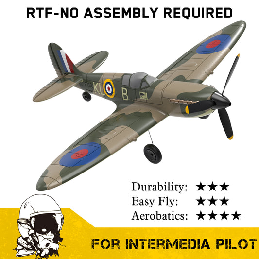 VOLANTEXRC Spitfire (RTF) 4CH 400mm pour débutants (15.7'') 76112