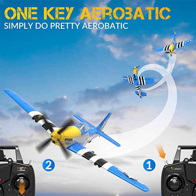 VOLANTEXRC P-51D Mustang (76105V2 Blue) PNP without Radio, Battery & Charger-EXHOBBY LIMITED.