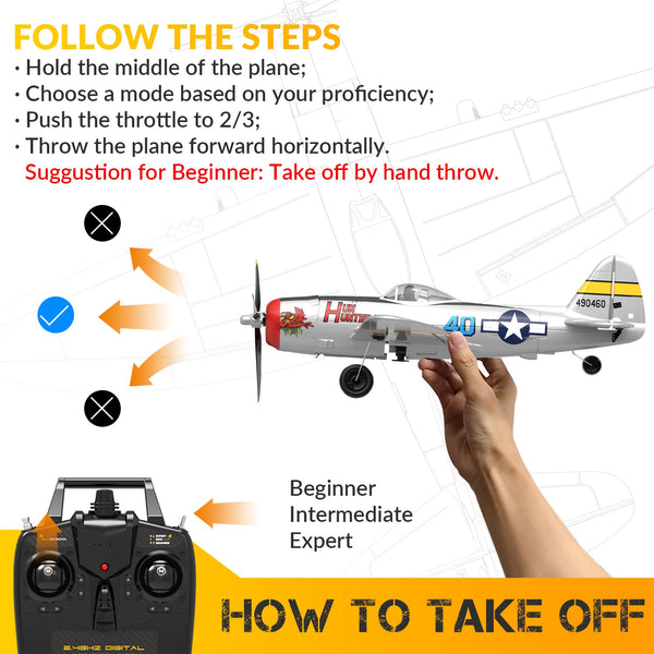 VOLANTEXRC P47 Thunderbolt (76116) PNP without Radio, Battery & Charger