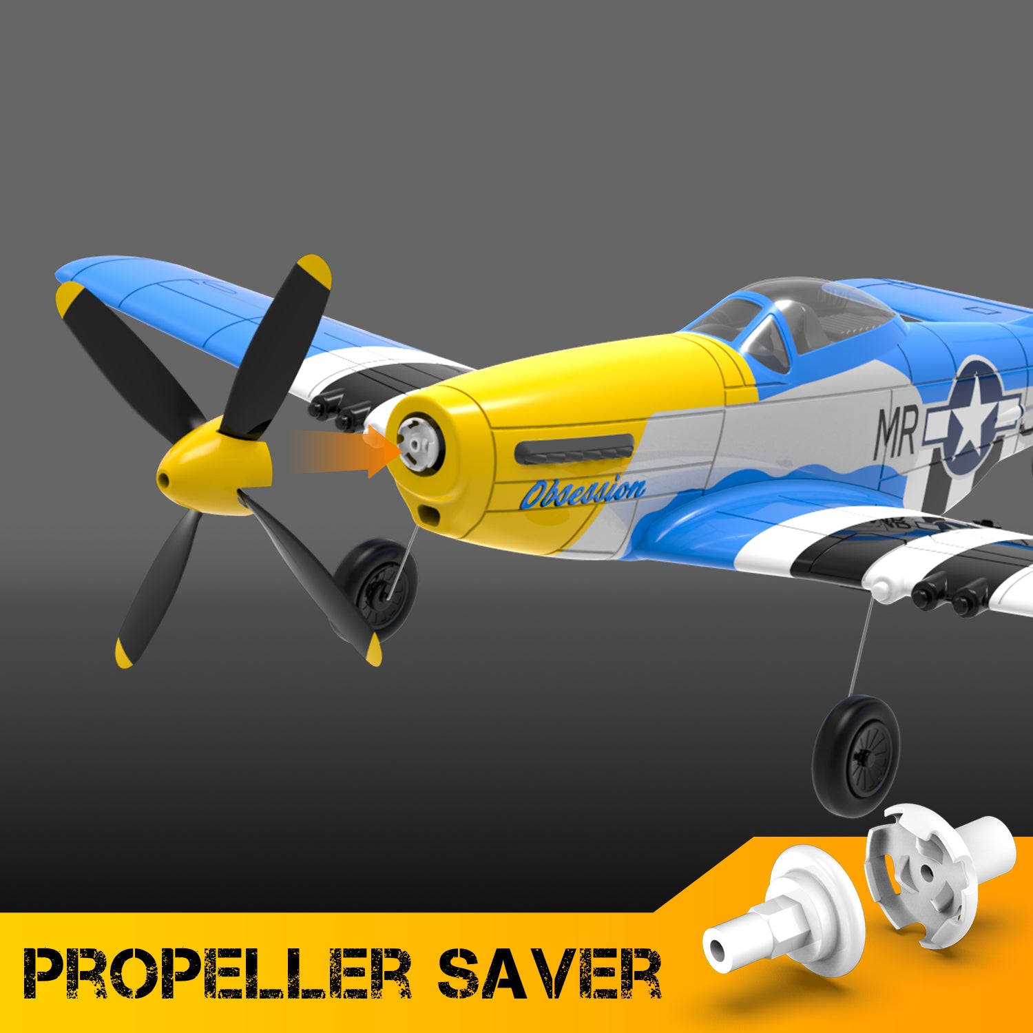 VOLANTEXRC P-51D Mustang RC Plane with Gyro