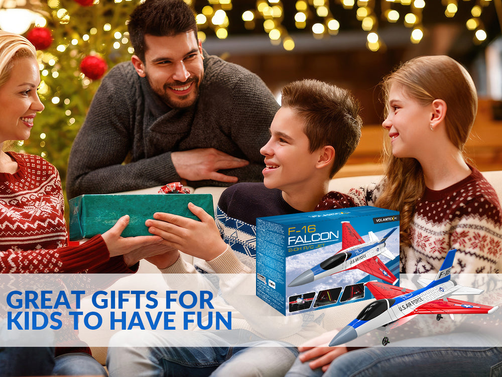 VOLANTEXRC F-16 Fighting Falcon RC Jet - 40min Flight, Xpilot & Carbon Fiber RTF