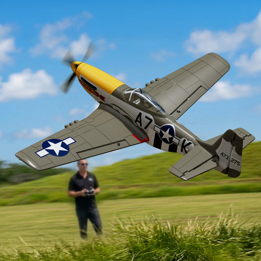 VOLANTEXRC 500MM Mustang P51 Brushless with Gyro Stabilizer 76802